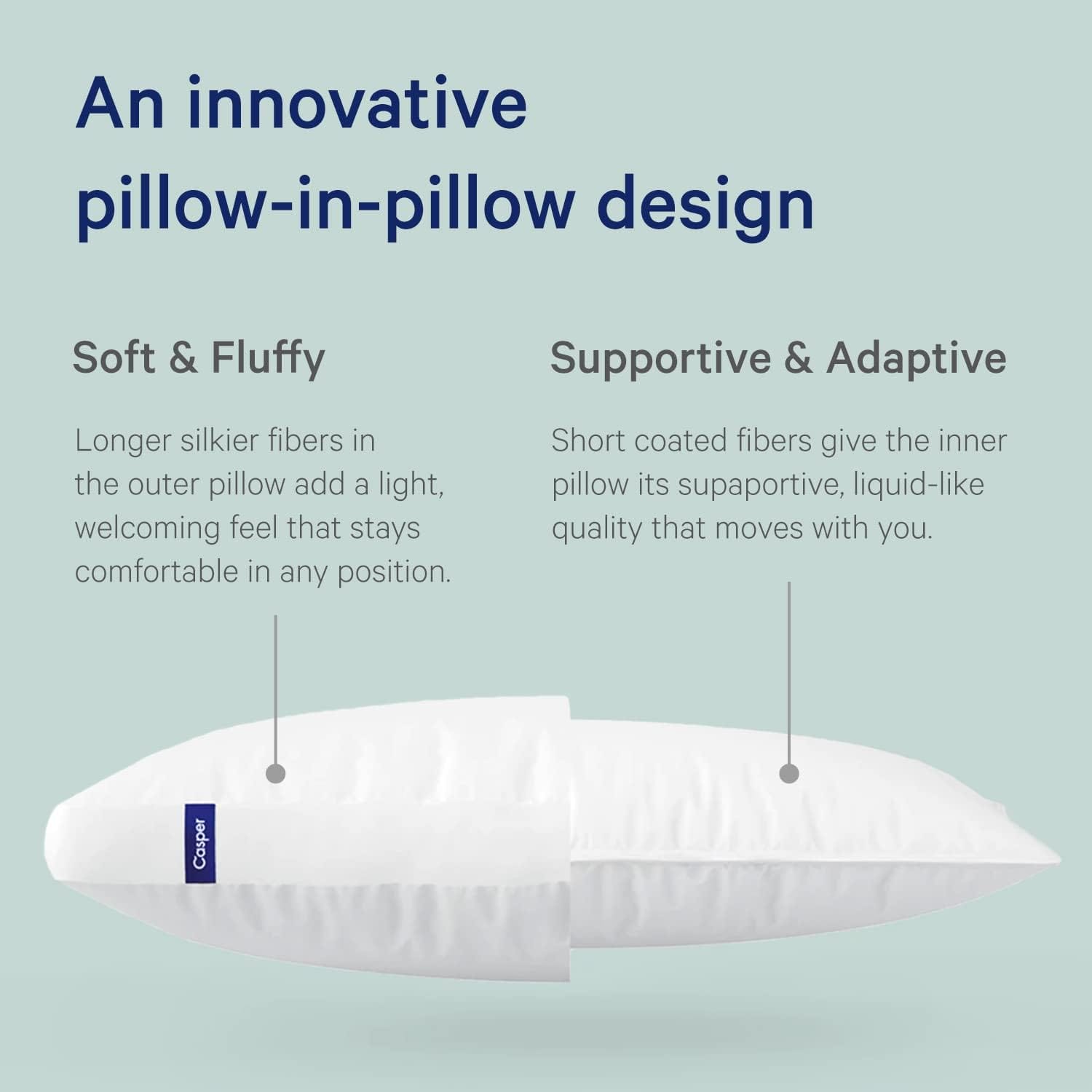 Casper Sleep Original Pillow for Sleeping, Standard, White