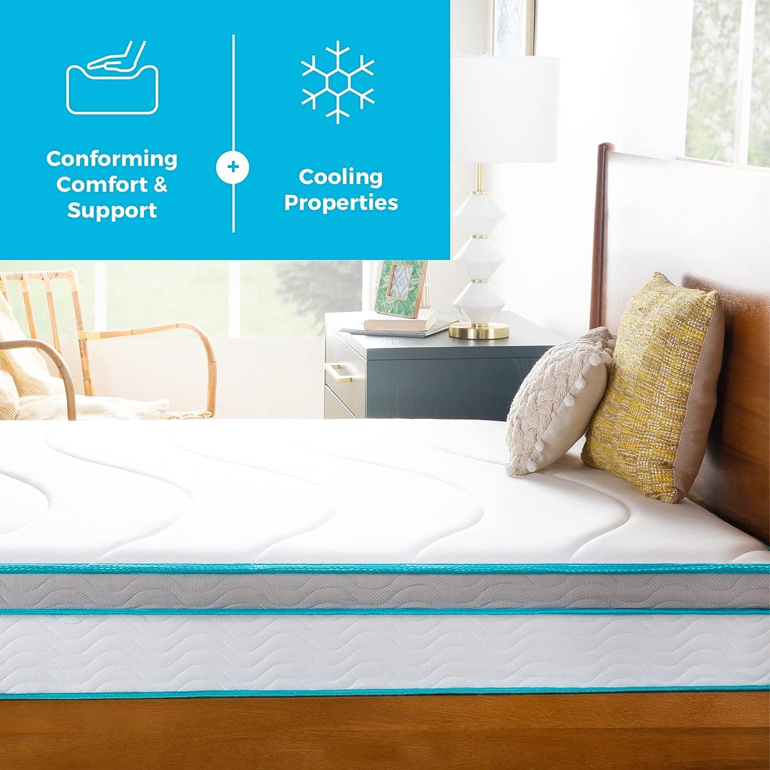 LINENSPA 8 Inch Memory Foam and Innerspring Hybrid Mattress – Twin Mattress – Bed in a Box – Medium Firm Mattress