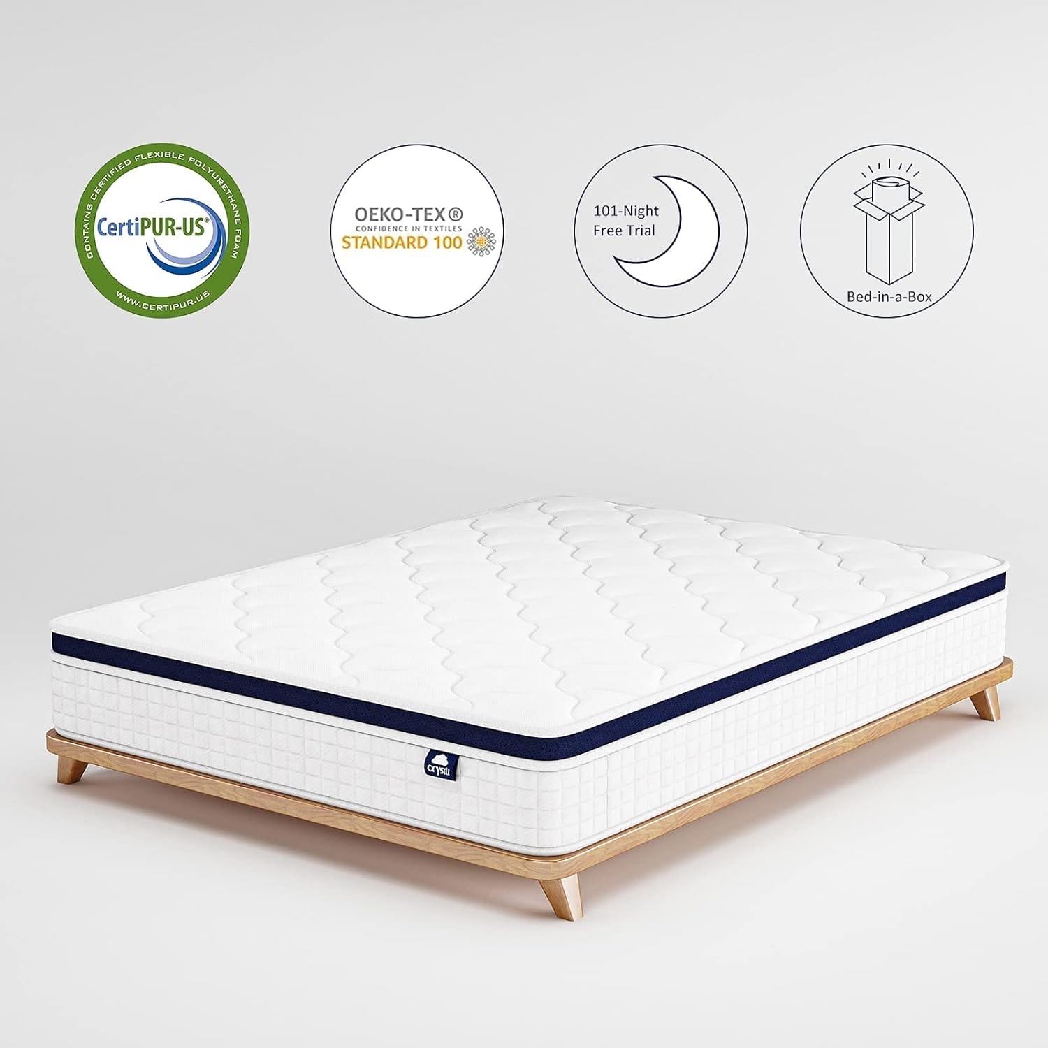 crystli 12 inch full size mattress bed in a box hybrid mattress with zero pressure foam innerspring mattress for pressur 3 - Crystli Mattress Review - Superior Comfort & Support