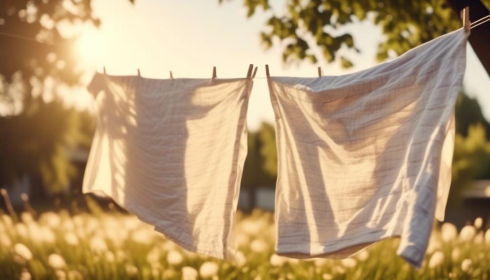 drying duvet in open