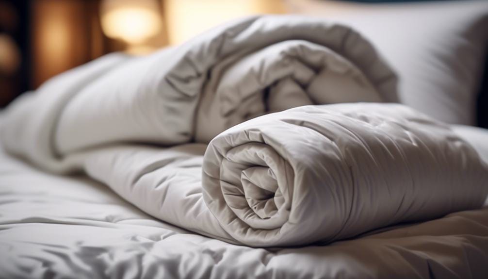 duvet wrapped like burrito