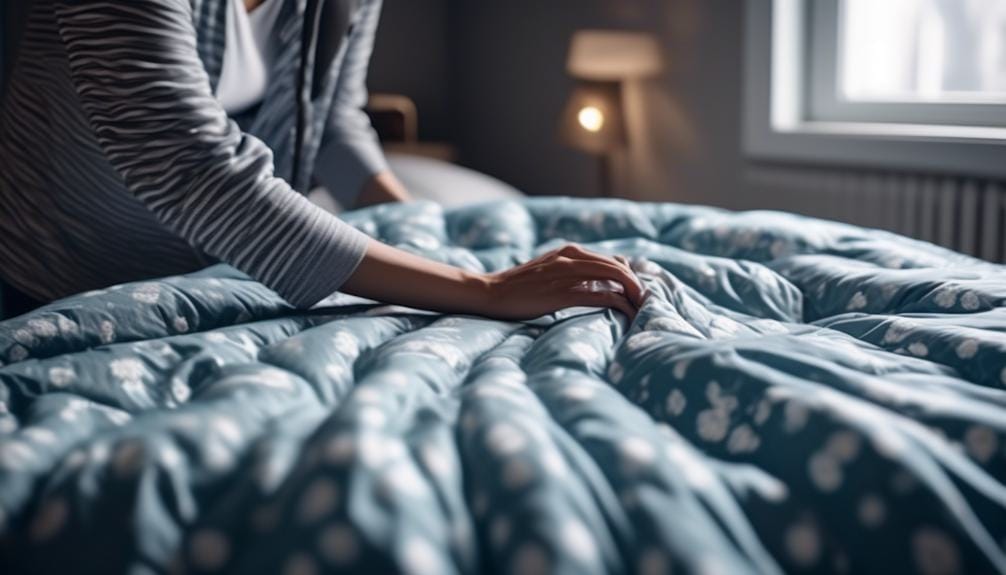 drying with buttoned duvet