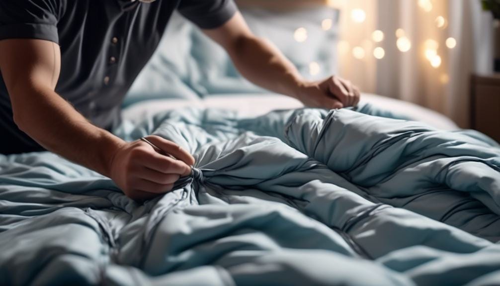 securing the duvet cover