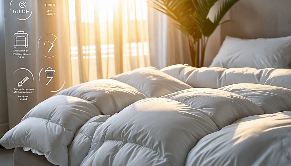 caring for down comforter