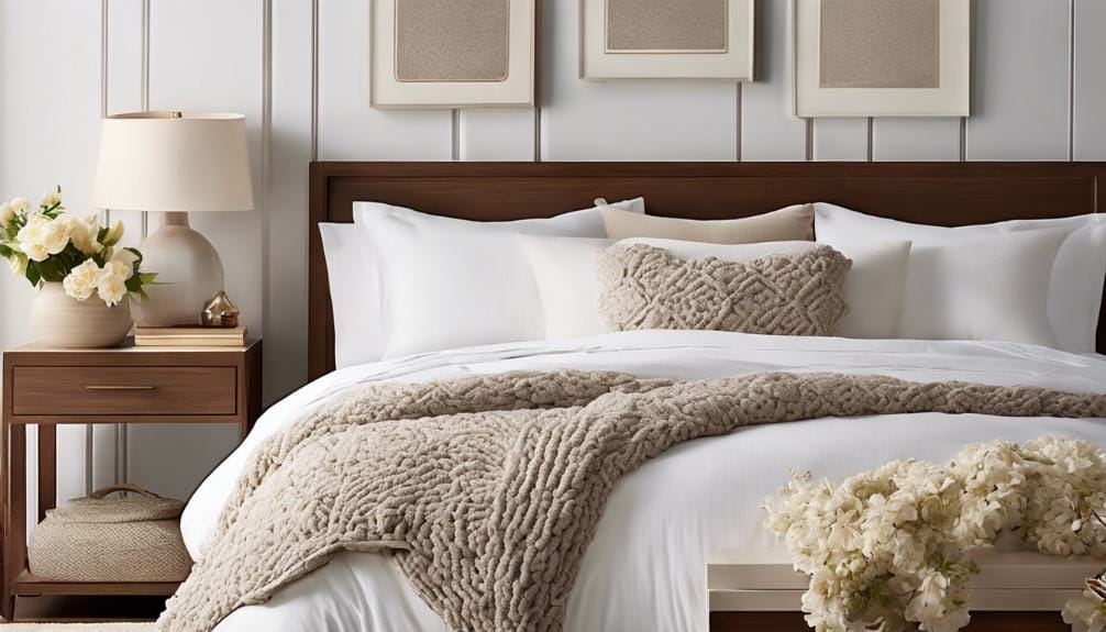 elegant white comforter styling