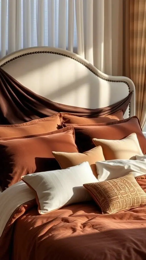 What Color Bedding Goes With Cream Headboard: 50 Unique Ideas You’ll Love 33 cozy chocolate brown bedding