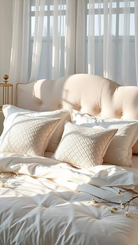 What Color Bedding Goes With Cream Headboard: 50 Unique Ideas You’ll Love 35 cozy light colored linens