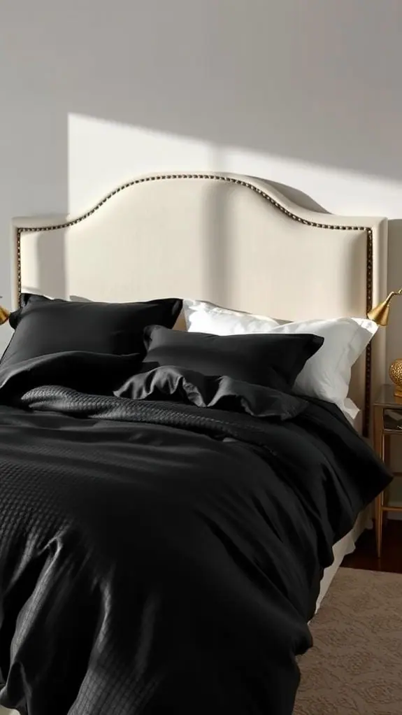 What Color Bedding Goes With Cream Headboard: 50 Unique Ideas You’ll Love 53 elegant dark bed linens
