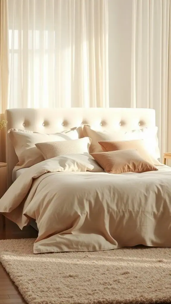 What Color Bedding Goes With Cream Headboard: 50 Unique Ideas You’ll Love 22 neutral toned bedding set