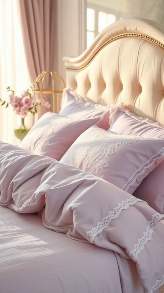 What Color Bedding Goes With Cream Headboard: 50 Unique Ideas You’ll Love 9 relaxing lavender bedroom decor