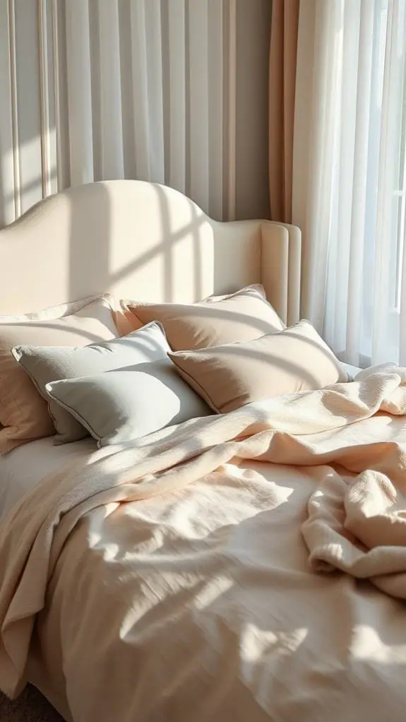 What Color Bedding Goes With Cream Headboard: 50 Unique Ideas You’ll Love 39 soft almond beige bedding