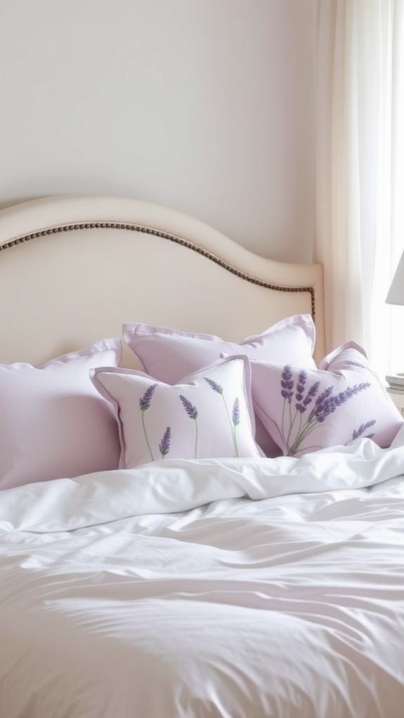 soft lavender bed linen