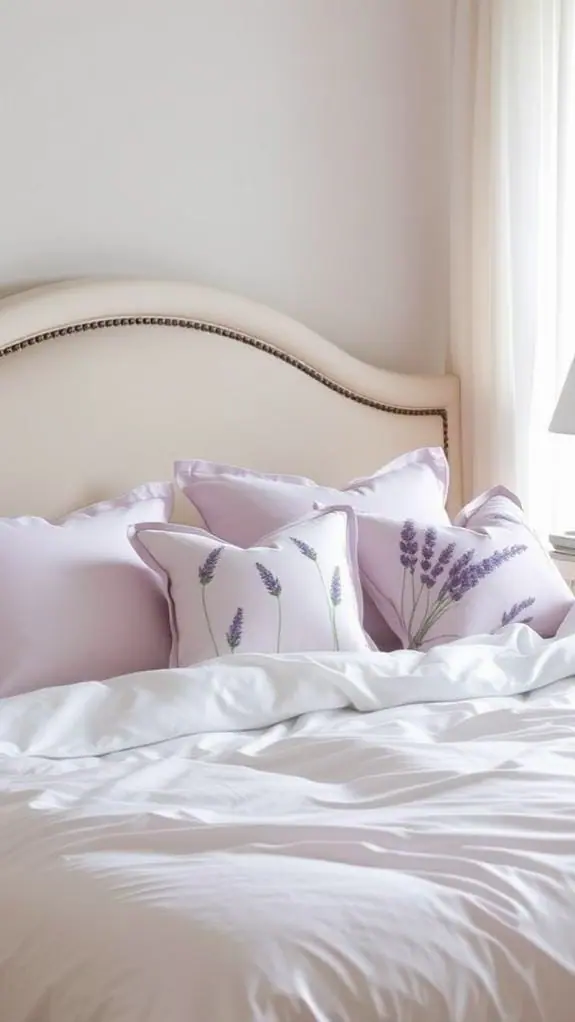 What Color Bedding Goes With Cream Headboard: 50 Unique Ideas You’ll Love 19 soft lavender bed linen