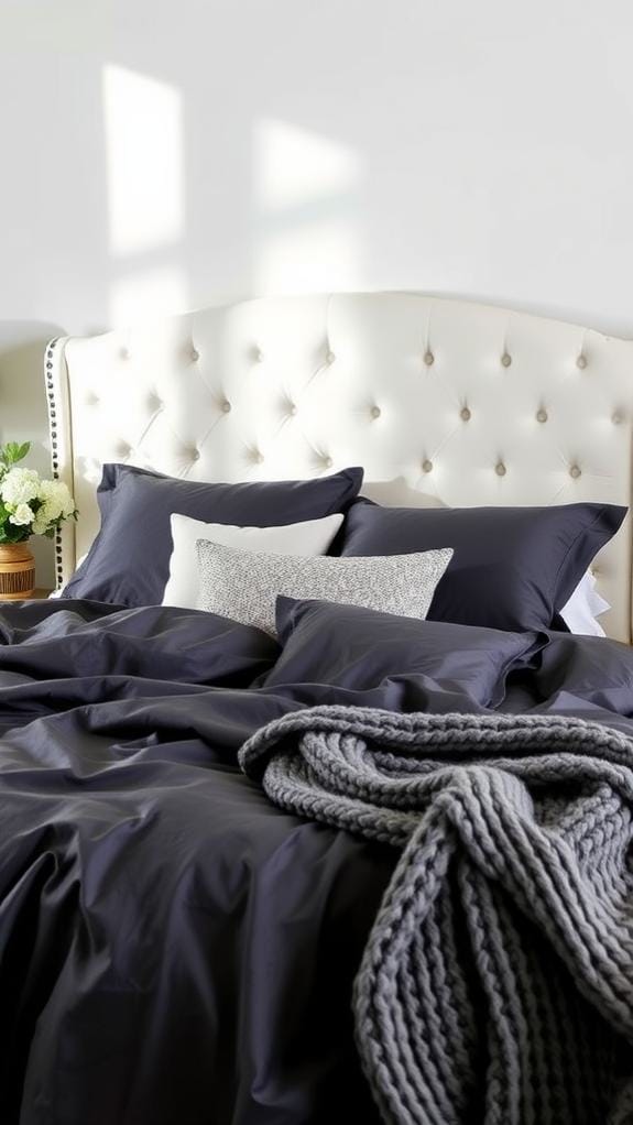 stylish charcoal gray bedding