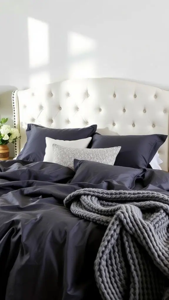What Color Bedding Goes With Cream Headboard: 50 Unique Ideas You’ll Love 24 stylish charcoal gray bedding