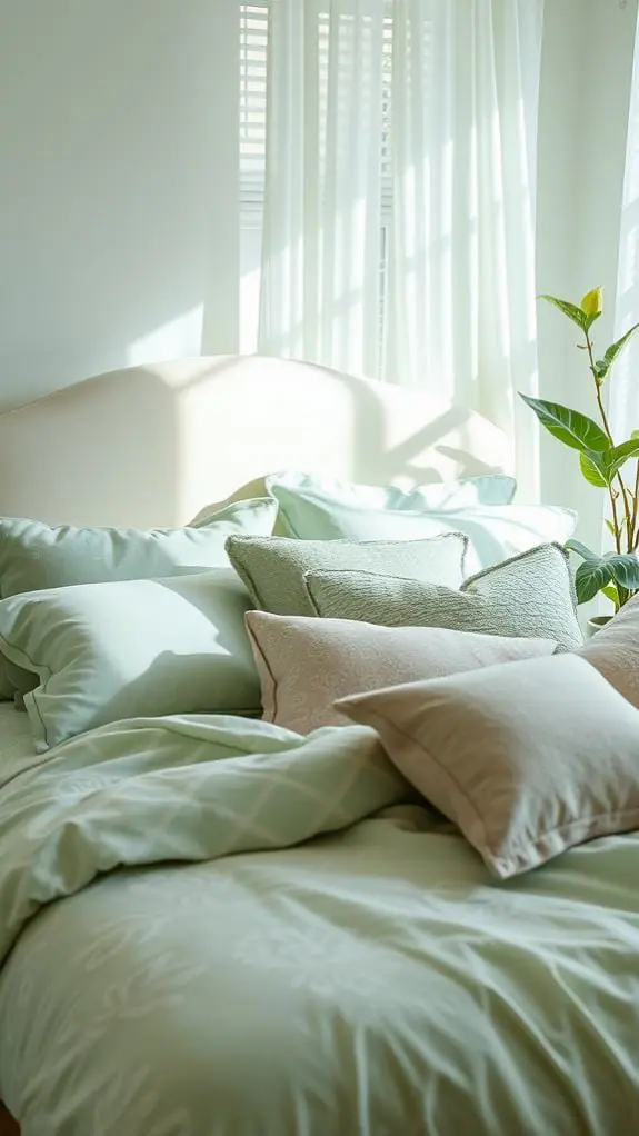 What Color Bedding Goes With Cream Headboard: 50 Unique Ideas You’ll Love 46 tranquil seafoam green bedding