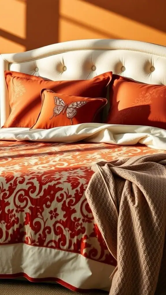 What Color Bedding Goes With Cream Headboard: 50 Unique Ideas You’ll Love 50 warm spice bedding set