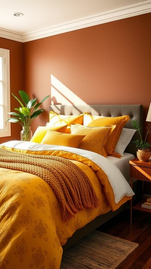 color combination mustard brown