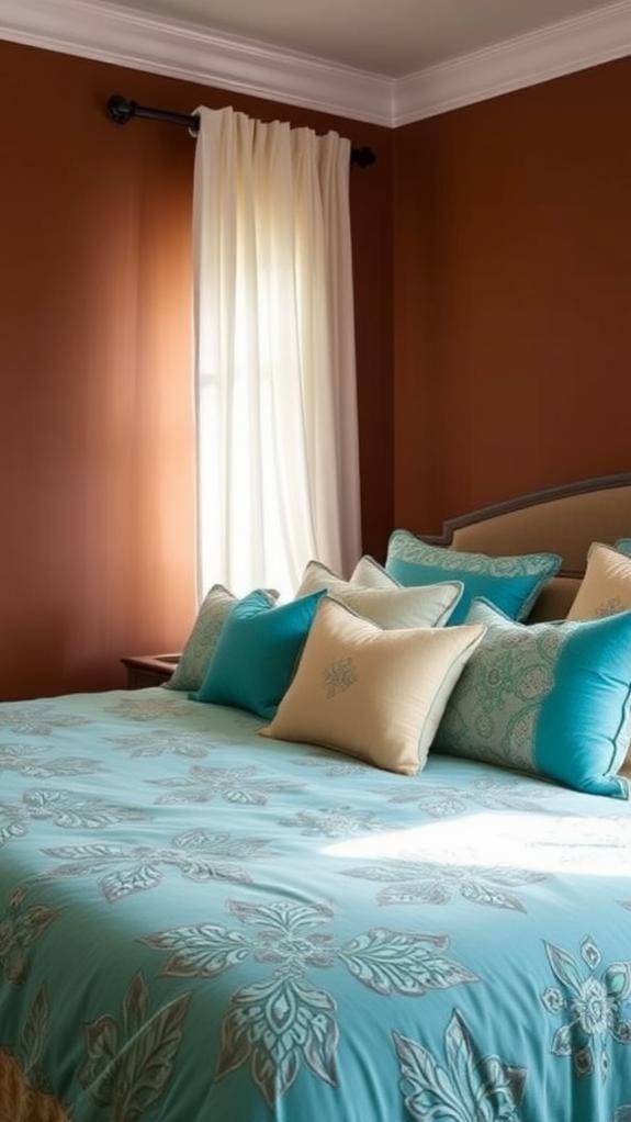 color combination turquoise brown