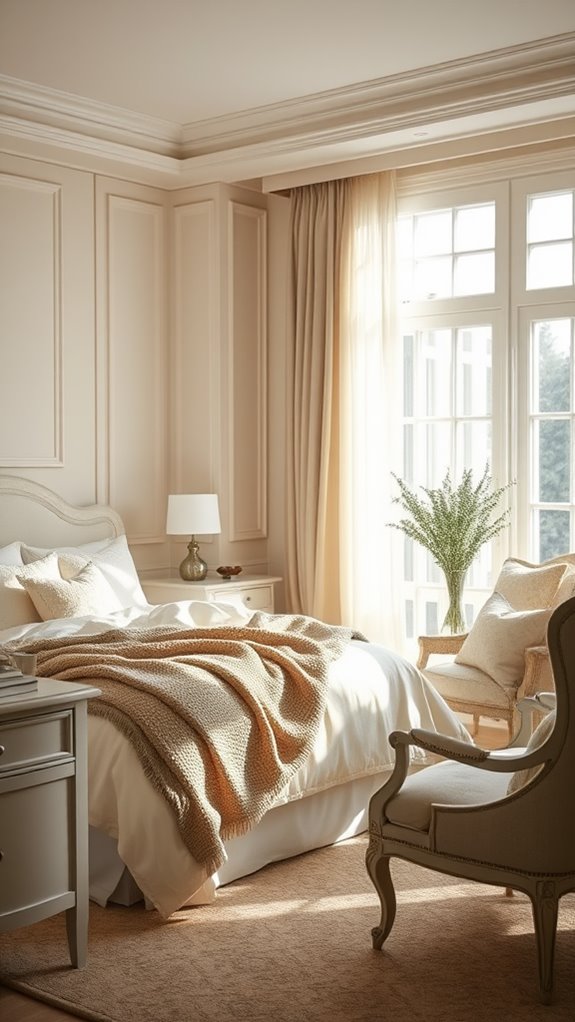 cozy cream colored bedroom escapes