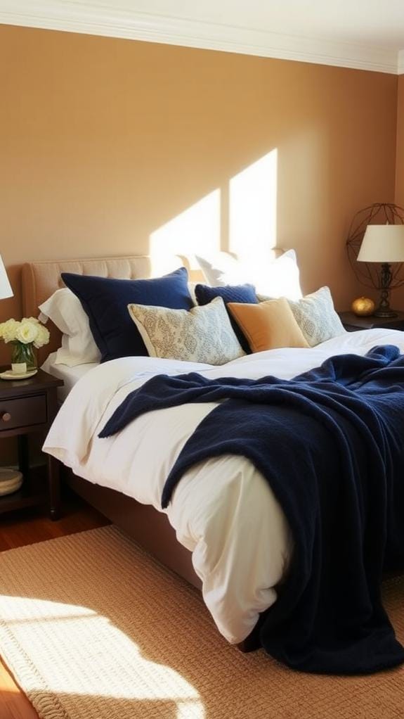 cozy navy blue blankets