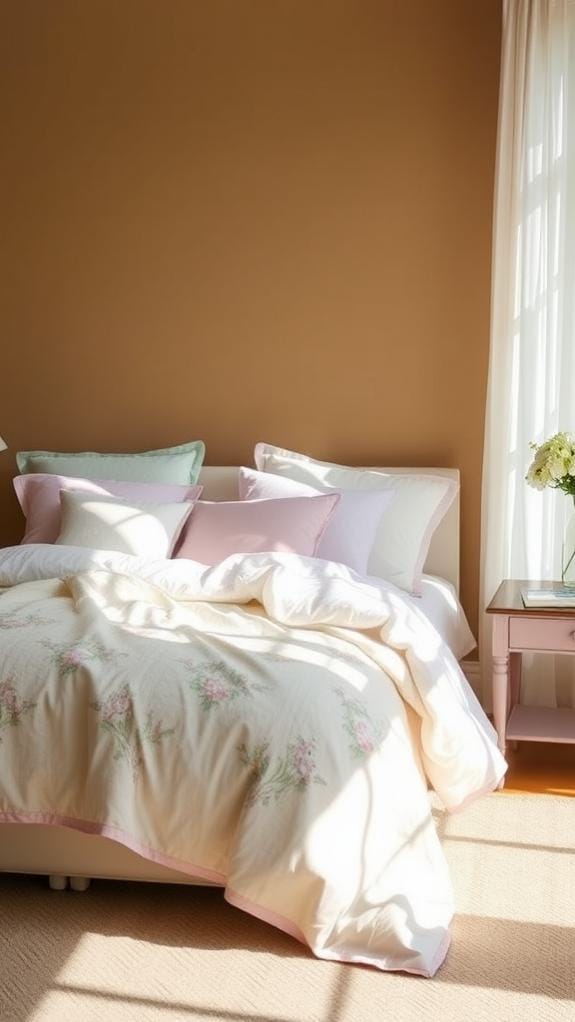 gentle hue bed linens