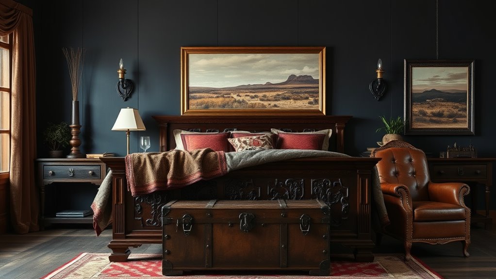 25 Dark Western Bedroom Ideas With Bold Style