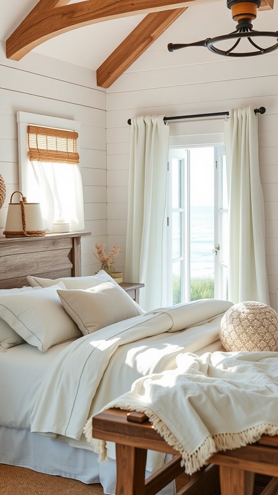 coastal farmhouse bedroom decor