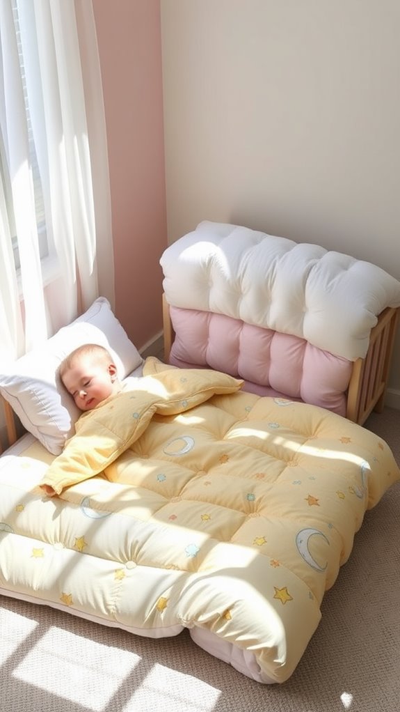 crib bedding dimensions specified