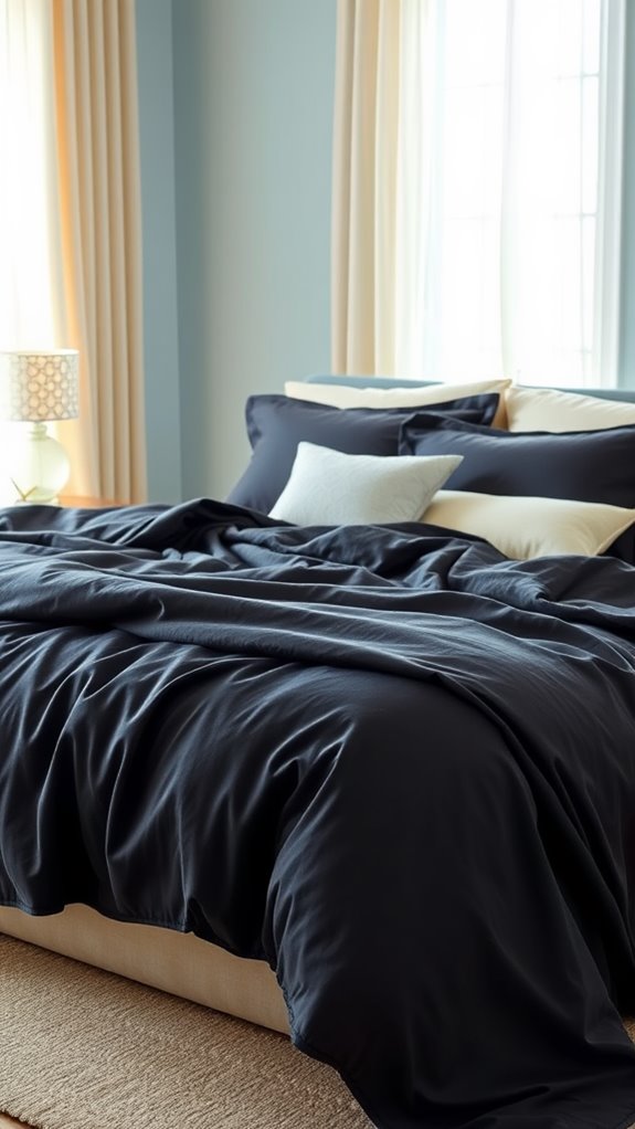 elegant dark bedding set