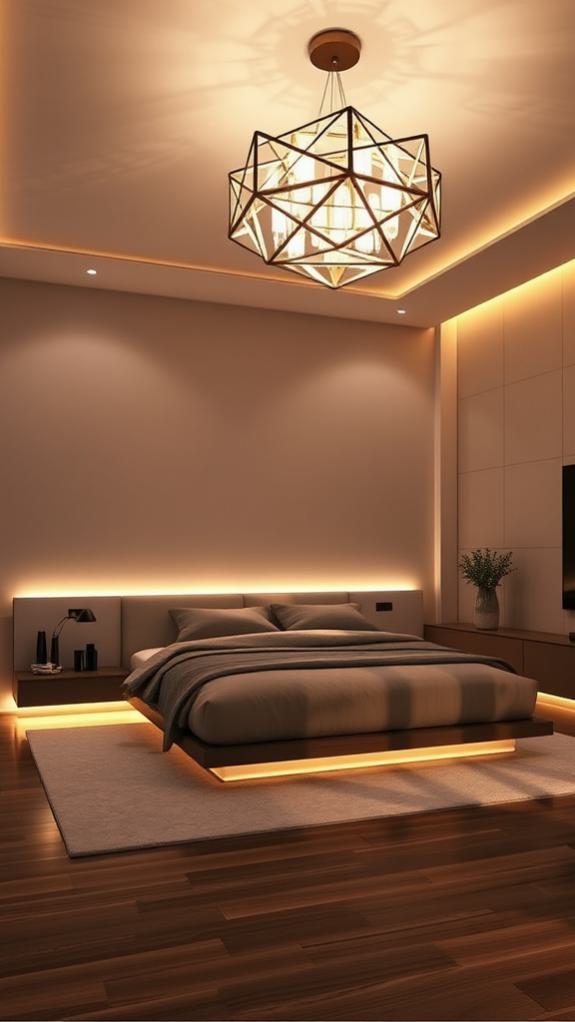 elegant illuminated ceiling decor