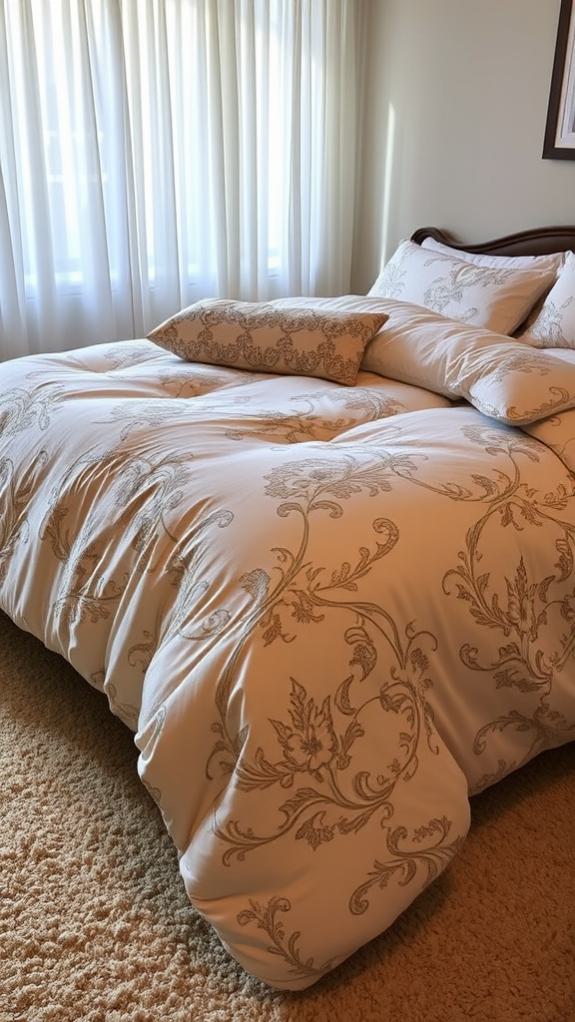 fitting king comforter snugly