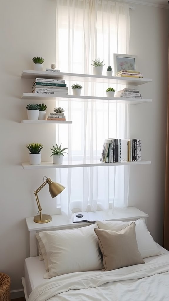 install decorative wall shelves