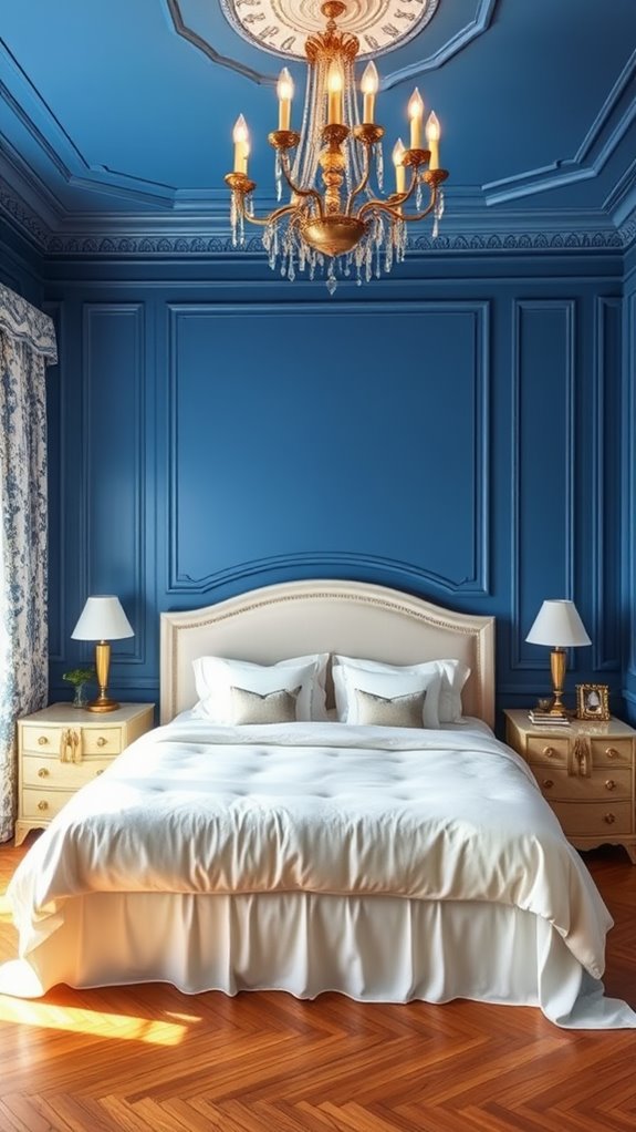 vibrant azure feature wall