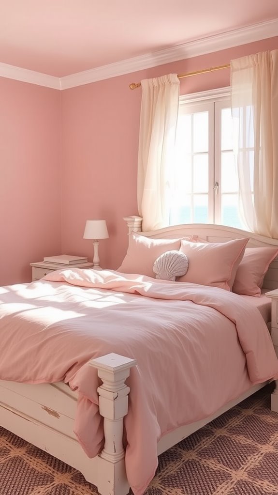 calming soft pink hues