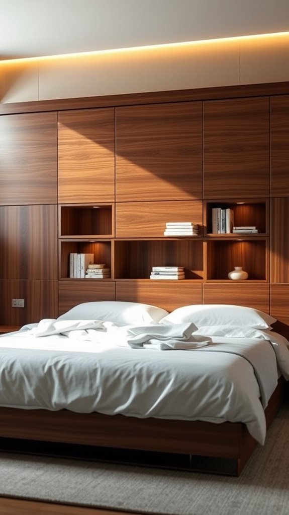 concealed storage bed design