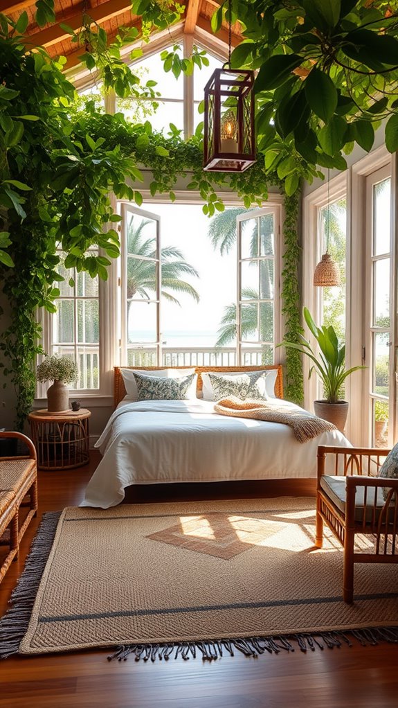 cozy tropical relaxation area