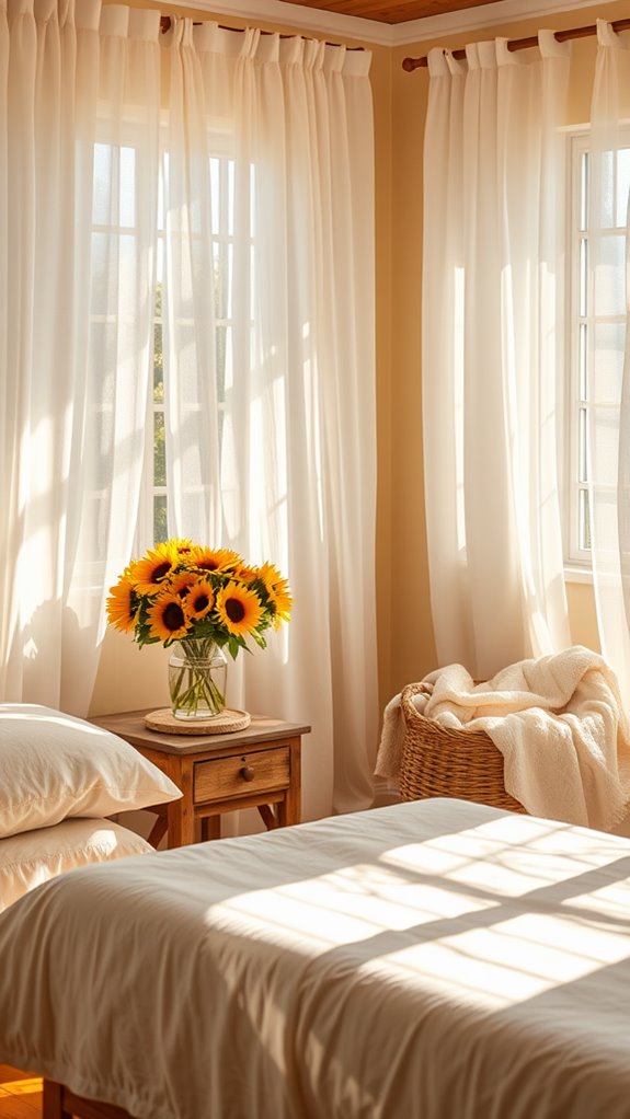 enhance light with sheer curtains