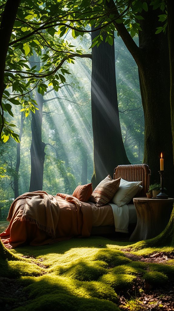 magical woodland landscape view