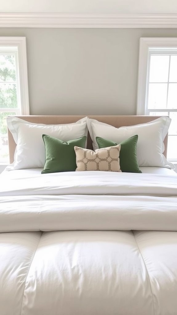 pillow arrangement for queen bed