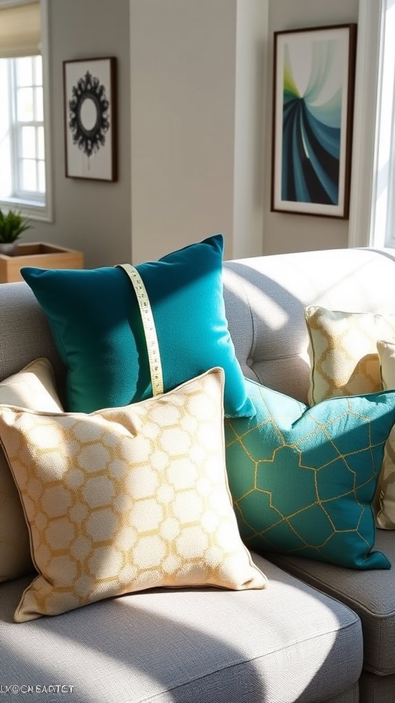 pillow coordination with decor