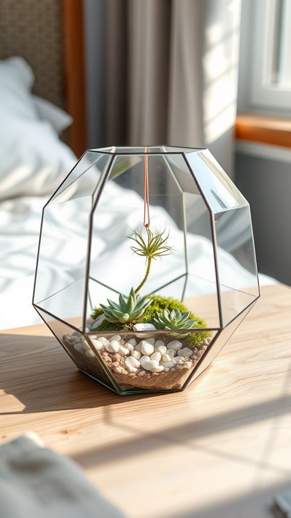 terrariums enhance bedside aesthetics