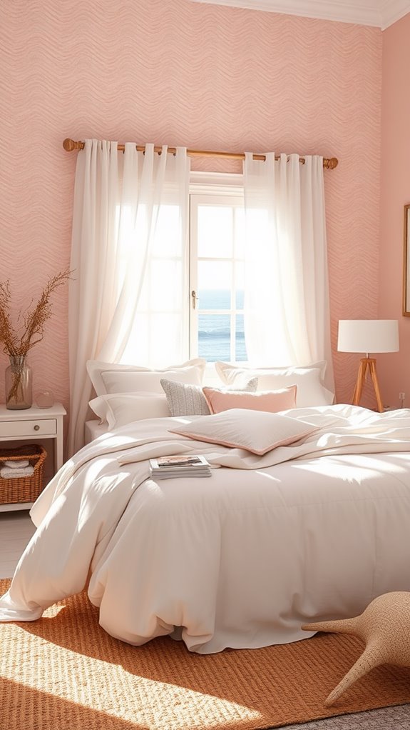 textured decor pink beaches