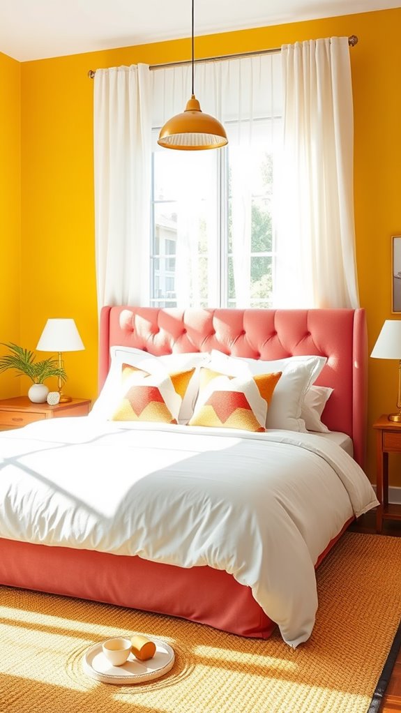 vibrant citrus and coral