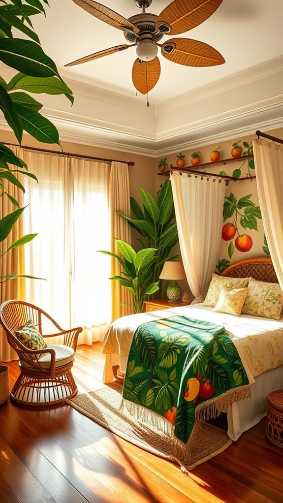 vibrant tropical fruit decor