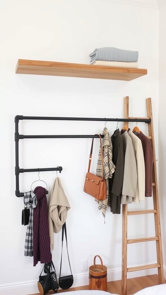 wall mounted clothing organizer solution