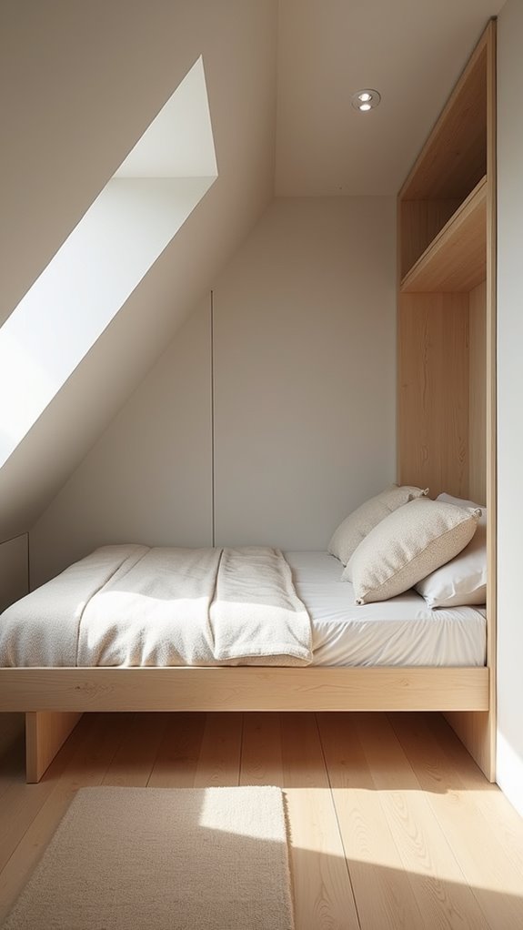 33 Low Ceiling Attic Bedroom Ideas Full of Charm 26 adjustable space saving furniture