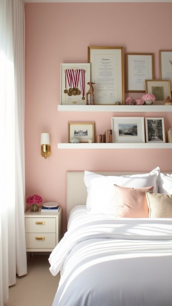 33 Chic Single Woman Bedroom Ideas to Inspire You 9 celebrate personal achievements decor