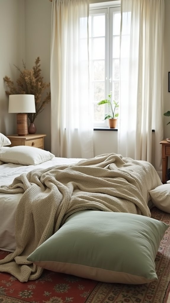 33 Creative Cluttered Bedroom Aesthetic Must-Sees 23 cozy layered cushion sanctuary