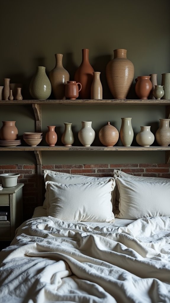 33 Creative Cluttered Bedroom Aesthetic Must-Sees 18 creative ceramic display arrangement